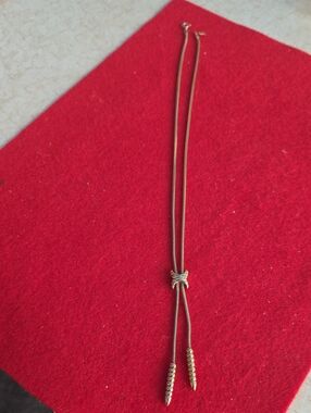 Vintage Artisry Gold-Tone Adjustable Knot Slider Necklace with Beaded Ends